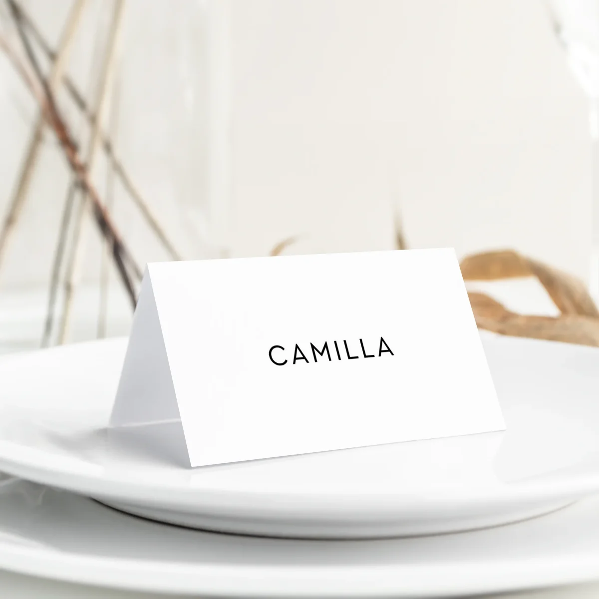 Bordkort 100x100mm CAMILLA